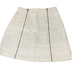 White pleather inspired skirt Y2k